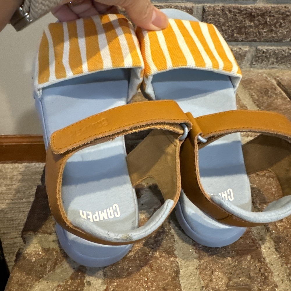 Camper Kids Oruga Leather Sandals Multicolor Strap Sandals, size 33 #271 - Picture 8 of 16